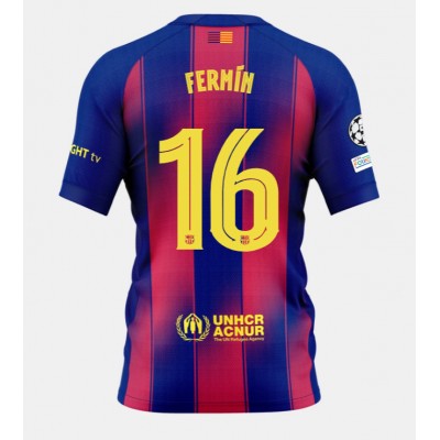 Moški Nogometni dresi Barcelona Fermin Lopez #16 Domači 2025-26 Kratek Rokav Moški Nogometni dresi Barcelona Fermin Lopez #16 Domači 2025-26 Kratek Rokav